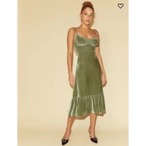 NWT Reformation Oda Velvet Dress Sz 8